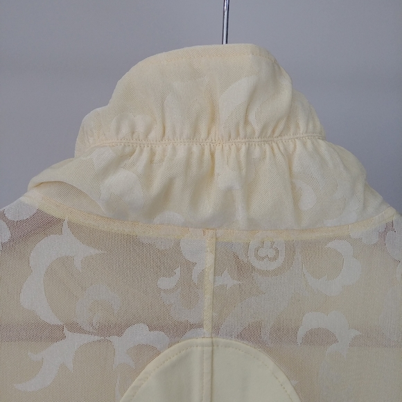 Titika Jacket Zip Up Sweater Yellow Lace Size Small - Picture 12 of 16
